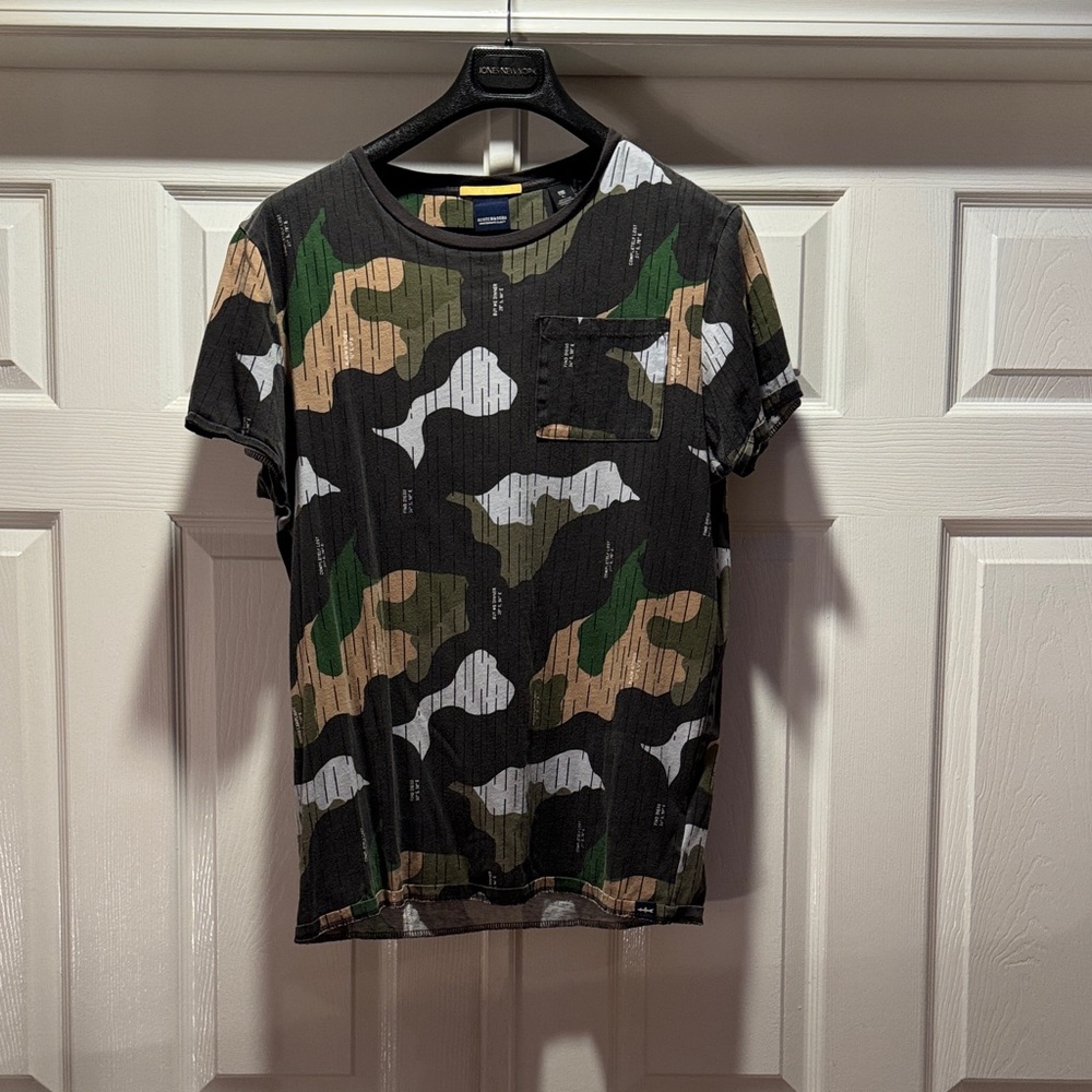 Scotch & Soda Men's Camouflage Short Sleeve Tee